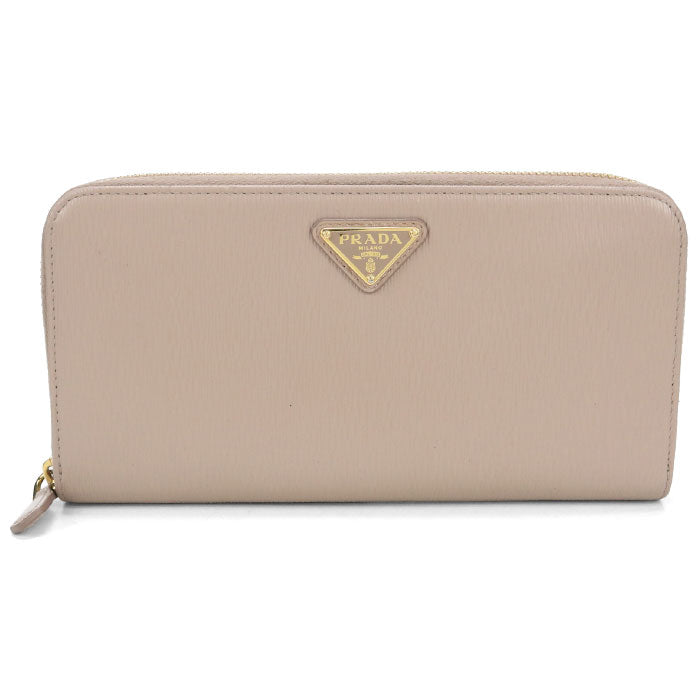PRADA【プラダ】 ジップアラウンド長財布 長財布ラウンドファスナー カーフ レディース
