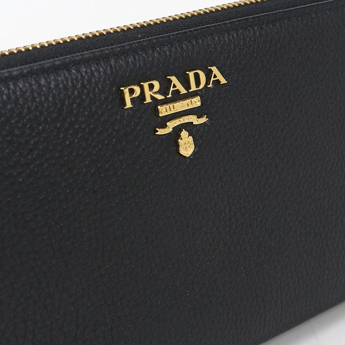 PRADA【プラダ】 1ML506 2E3A F0002 ジップアラウンド ヴィッテログレインレザー 長財布ラウンドファスナー レザー レディース