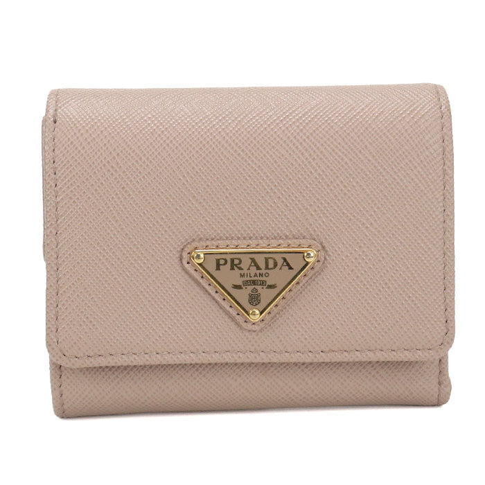 PRADA【プラダ】 1MH043 サフィアーノトライアングル 財布 三つ折り財布 レザー レディース