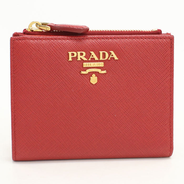 PRADA【プラダ】 1ML023 QWA F068Z サフィアーノレザー 二つ折り財布 レザー レディース