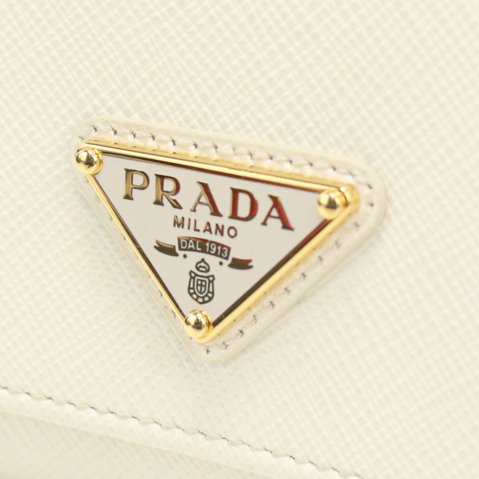 PRADA【プラダ】 1MH043 QHH F0009 サフィアーノトライアングル 財布 三つ折り財布 レザー レディース