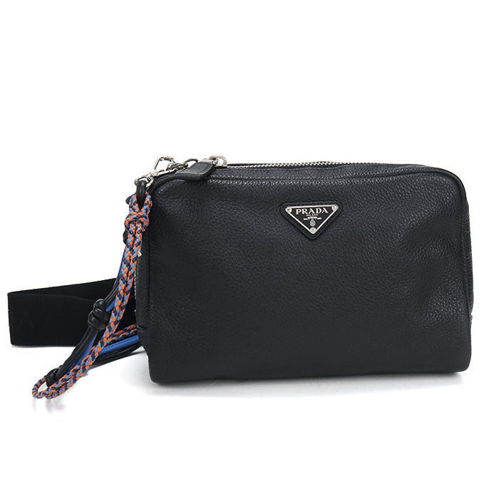 PRADA【プラダ】 2VH181 2BBE F0002 ヴィッテロダイノレザー ショルダーバッグ レザー メンズ