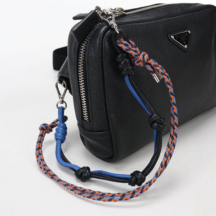 PRADA【プラダ】 2VH181 2BBE F0002 ヴィッテロダイノレザー ショルダーバッグ レザー メンズ