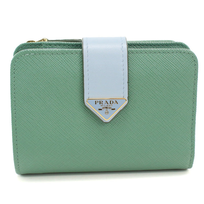 PRADA【プラダ】 1ML018 2DYG F03HX サフィアーノタブ 二つ折り財布 レザー レディース
