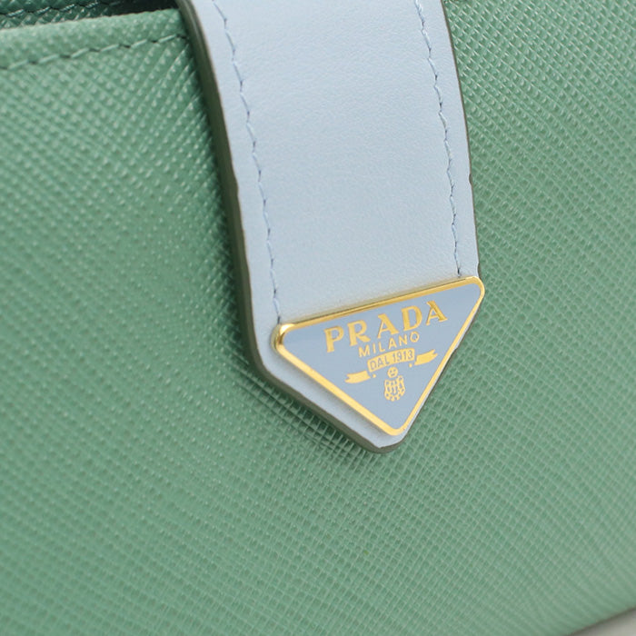 PRADA【プラダ】 1ML018 2DYG F03HX サフィアーノタブ 二つ折り財布 レザー レディース