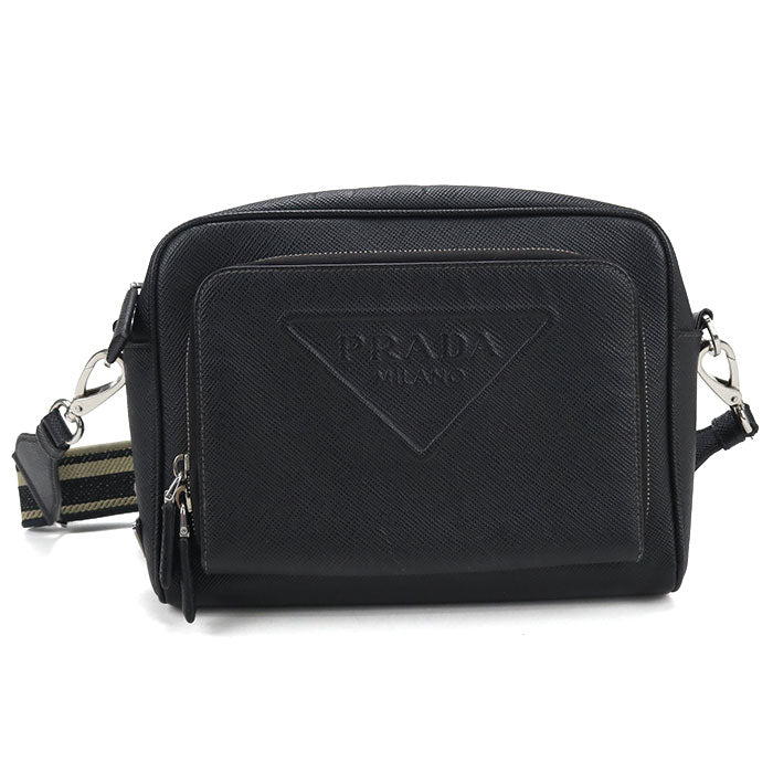 PRADA【プラダ】 2VH152 サフィアーノ ショルダーバッグ レザー メンズ