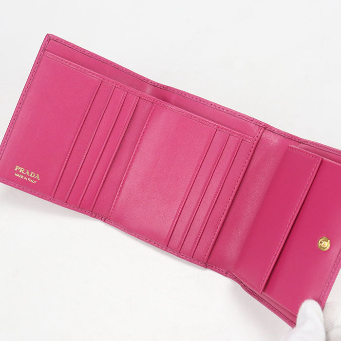 PRADA【プラダ】 1MH176 レザー 財布 ヴィッテロムーブ 三つ折り財布 レザー レディース