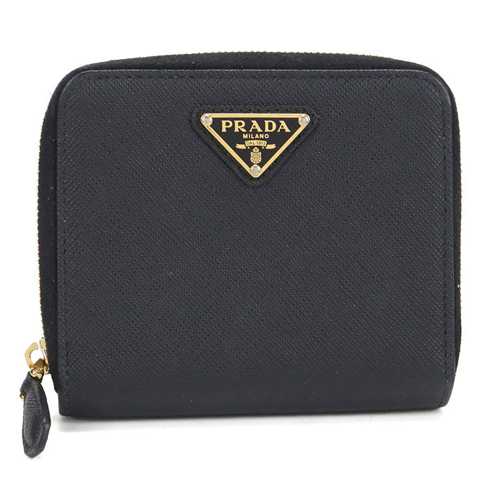 PRADA【プラダ】 1ML036 サフィアーノトライアングル 二つ折り財布 レザー レディース