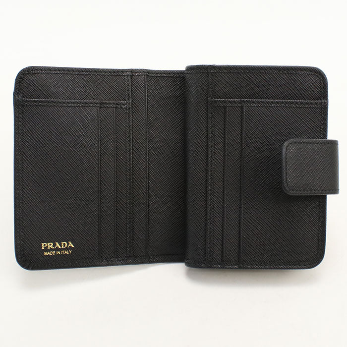 PRADA【プラダ】 1ML018 サフィアーノレザー 二つ折り財布 レザー レディース