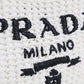 PRADA Crochet Small Raffia Tote Bag - White