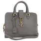 SAINT LAURENT Baby Cabas Calfskin Handbag/Shoulder Bag - Grey