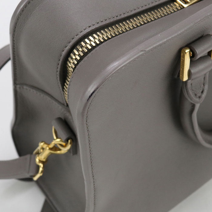 SAINT LAURENT Baby Cabas Calfskin Handbag/Shoulder Bag - Grey