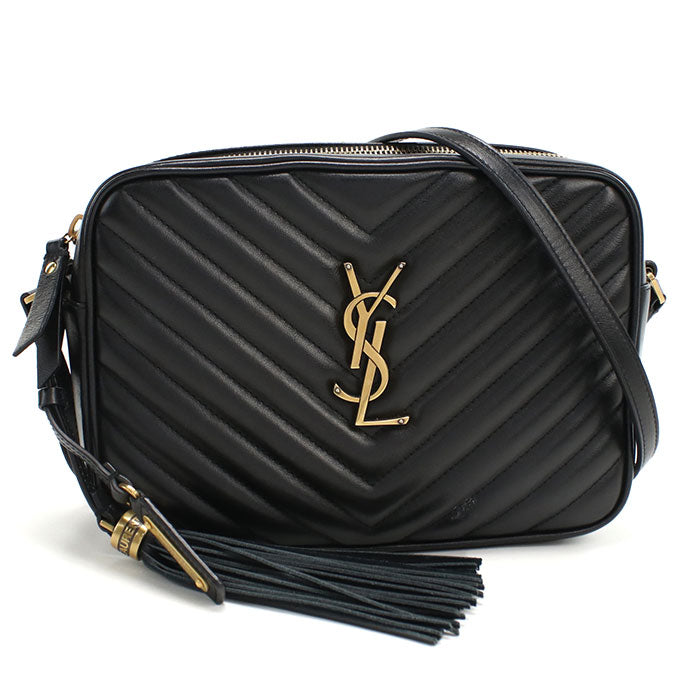 SAINT LAURENT Lou Camera Bag Calfskin Shoulder Bag - Black