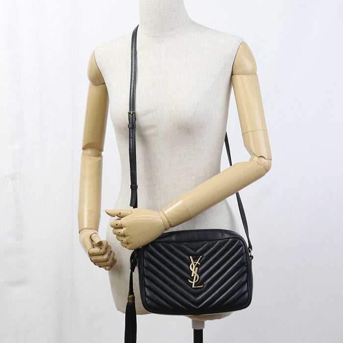SAINT LAURENT ルー カメラバッグ カーフレザー ショルダーバッグ - ブラック