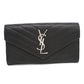 SAINT LAURENT Large Flap Wallet in Calf Leather - Black