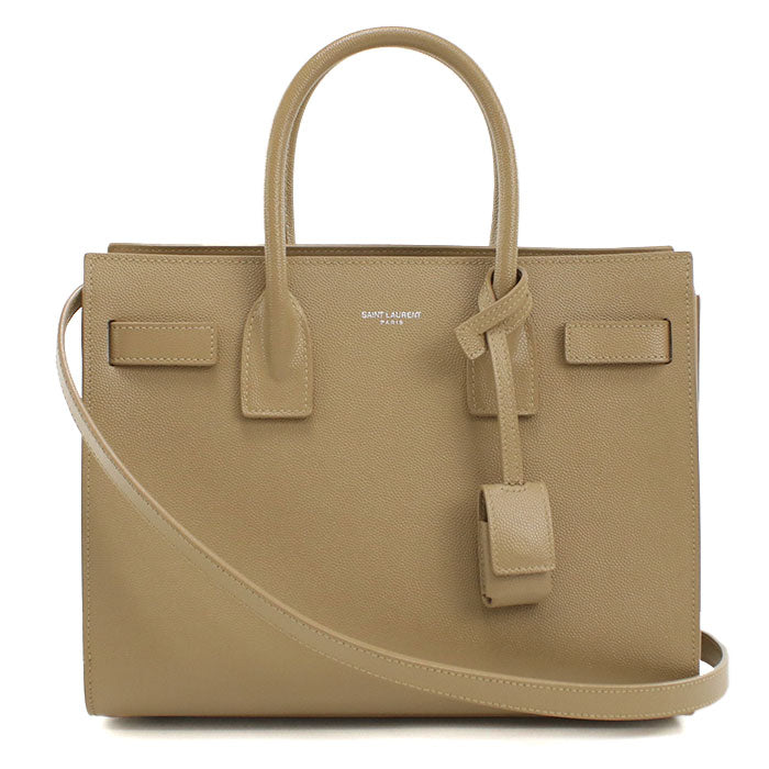Saint Laurent Sac de Jour Baby Smooth Leather Handbag/Shoulder Bag - Beige