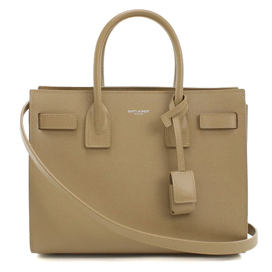 Saint Laurent Sac de Jour Baby Smooth Leather Handbag/Shoulder Bag - Beige