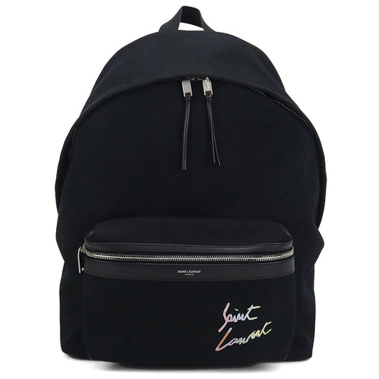 SAINT LAURENT City Canvas Backpack - Black