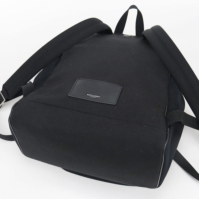 SAINT LAURENT City Canvas Backpack - Black