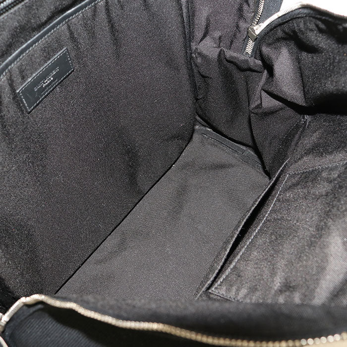 SAINT LAURENT City Canvas Backpack - Black