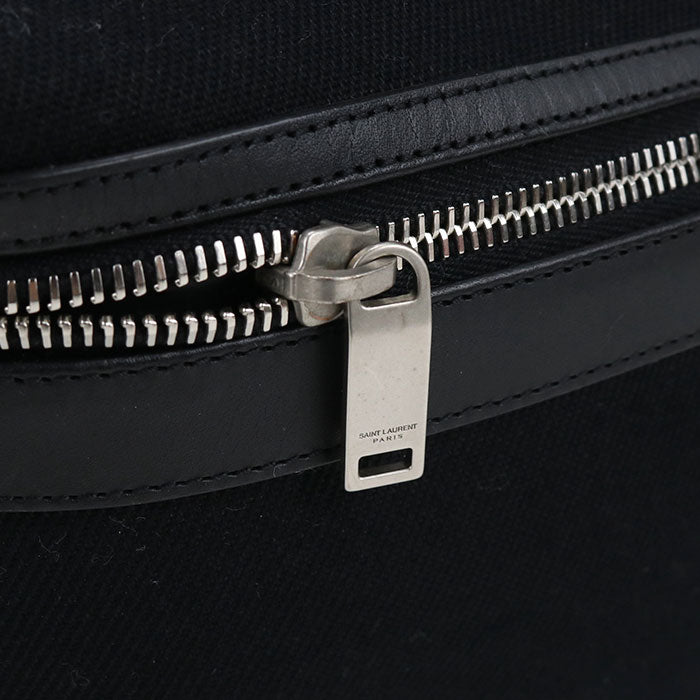 SAINT LAURENT City Canvas Backpack - Black