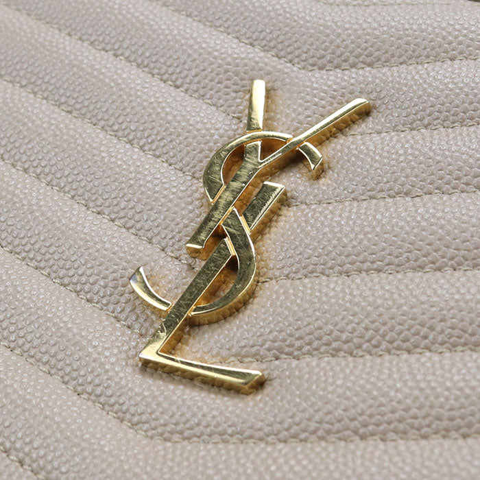 Saint Laurent ルー ミニバッグ カーフスキン チェーンショルダーバッグ - ベージュ