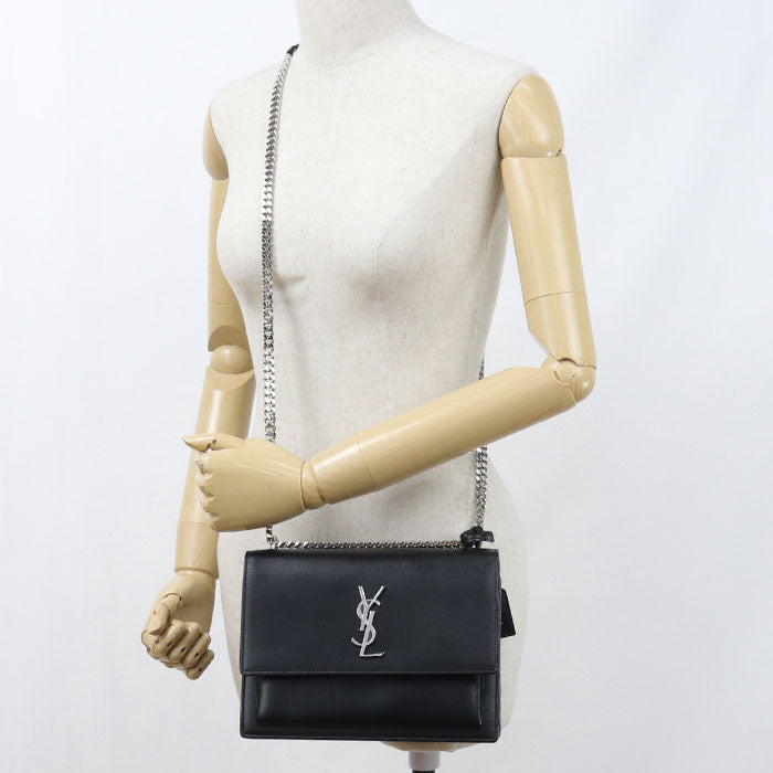 SAINT LAURENT【サンローラン】 442906 サンセット ミディアム YSLモノグラム ショルダーバッグ レザー レディース