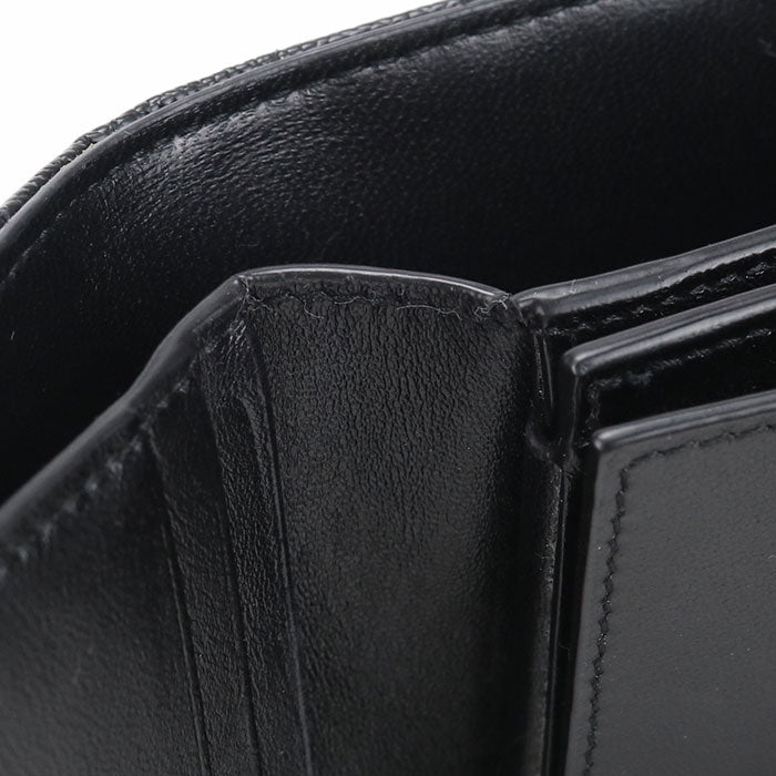 Saint Laurent Cassandra Matelasse Small Envelope Wallet in Caviar Leather - Black