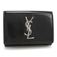 Saint Laurent カサンドラ タイニーウォレット パテントレザー 三つ折り財布 コンパクトウォレット - ブラック