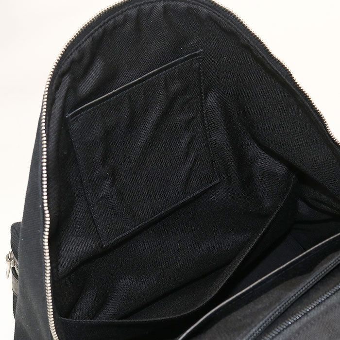Saint Laurent シティ トランプワッペン キャンバス バックパック - ブラック