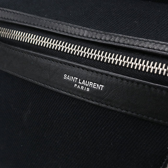 Saint Laurent シティ トランプワッペン キャンバス バックパック - ブラック