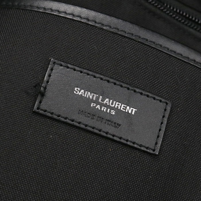 Saint Laurent シティ トランプワッペン キャンバス バックパック - ブラック