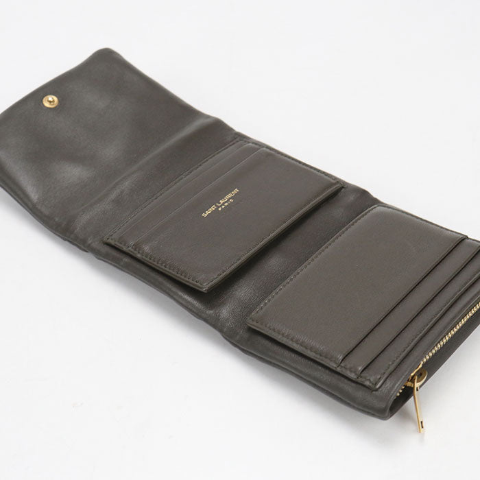 SAINT LAURENT【サンローラン】 764000 三つ折り財布 ラムスキン レディース