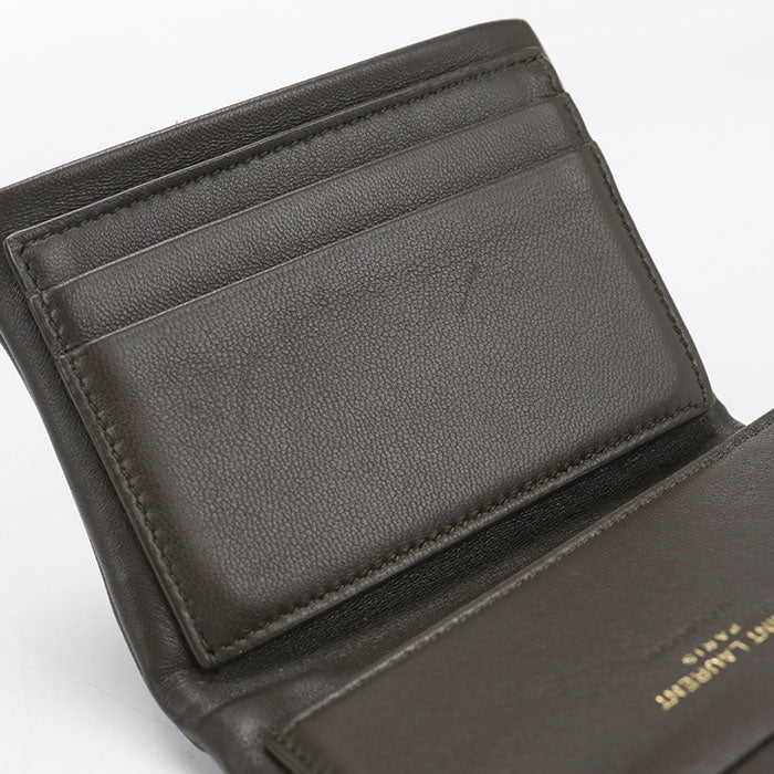 SAINT LAURENT【サンローラン】 764000 三つ折り財布 ラムスキン レディース