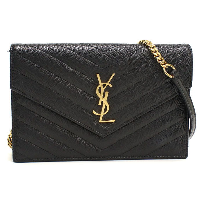 SAINT LAURENT【サンローラン】 393953 カサンドラ チェーンウォレット レザー レディース