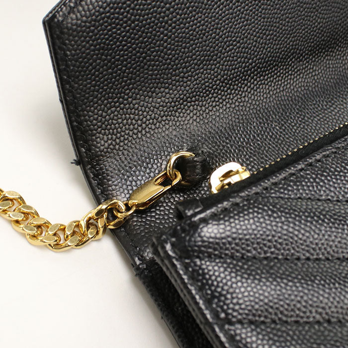 SAINT LAURENT【サンローラン】 393953 カサンドラ チェーンウォレット レザー レディース