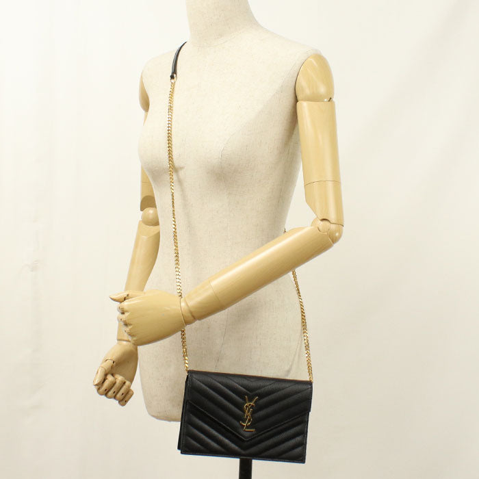 SAINT LAURENT【サンローラン】 393953 カサンドラ チェーンウォレット レザー レディース