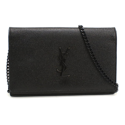 SAINT LAURENT 377829 YSLモノグラム チェーンウォレット レザー レディース