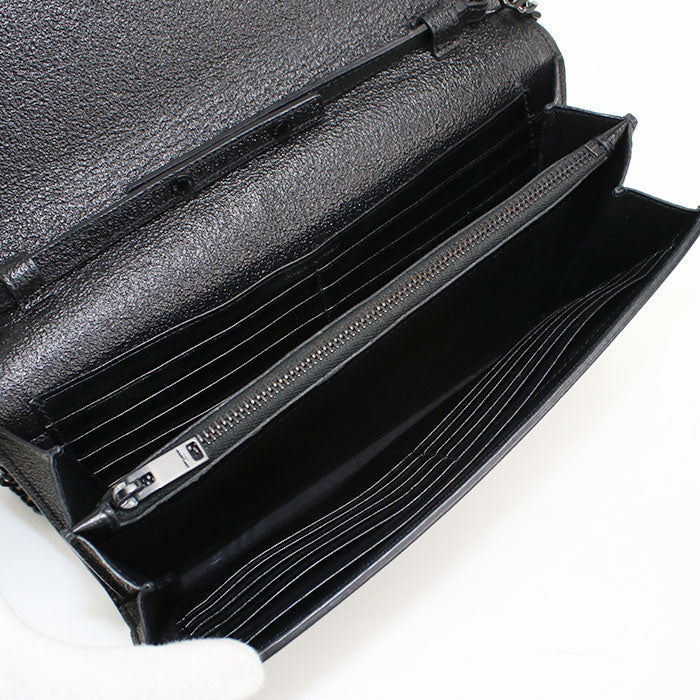 SAINT LAURENT【サンローラン】 377829 YSLモノグラム チェーンウォレット レザー レディース