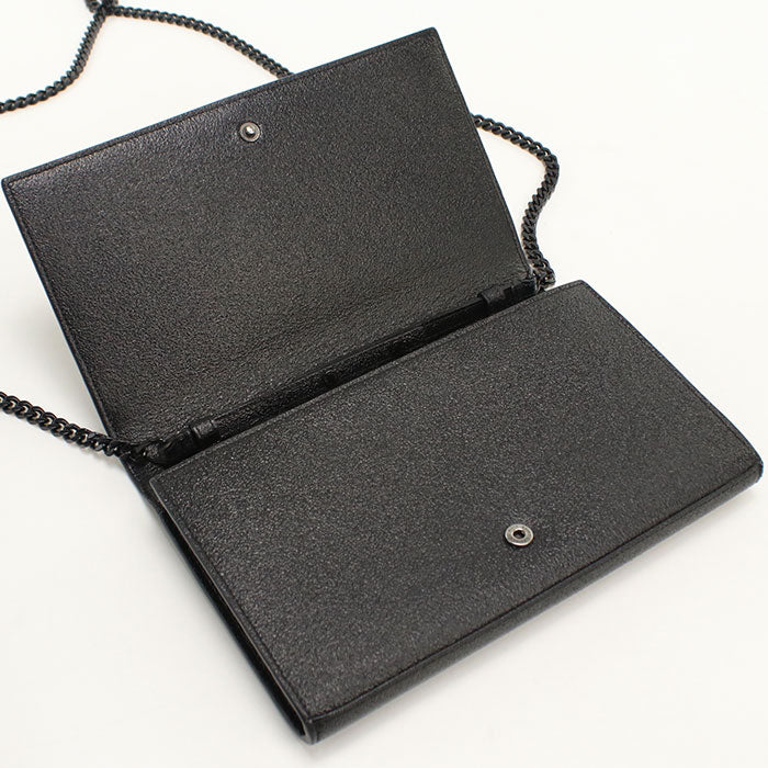 SAINT LAURENT【サンローラン】 377829 YSLモノグラム チェーンウォレット レザー レディース