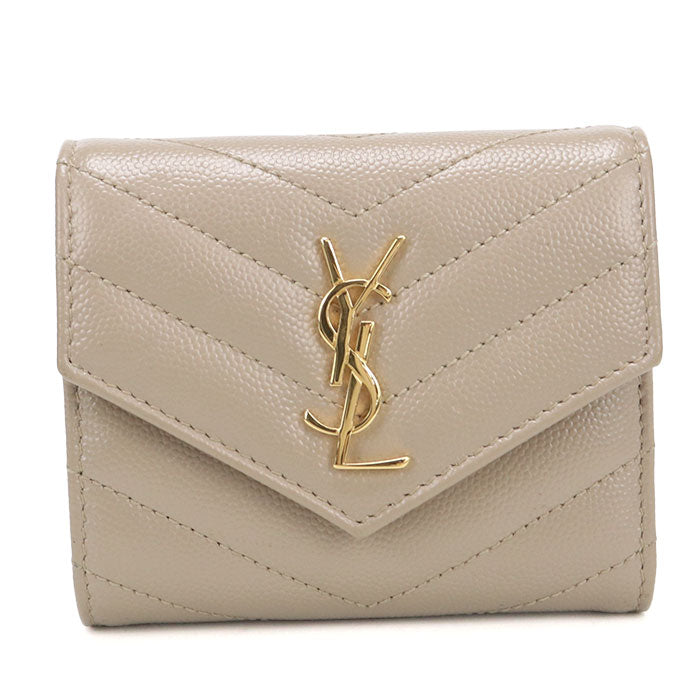 SAINT LAURENT【サンローラン】 692061 マルチフォールドウォレット カサンドラ 三つ折り財布 レザー レディース