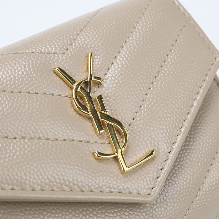 SAINT LAURENT【サンローラン】 692061 マルチフォールドウォレット カサンドラ 三つ折り財布 レザー レディース