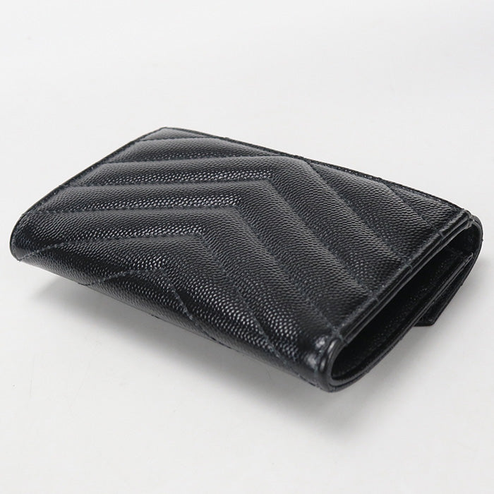 SAINT LAURENT【サンローラン】 414404 スモール エンベロープウォレット モノグラム 二つ折り財布 カーフ レディース