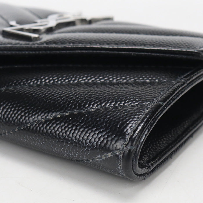 SAINT LAURENT【サンローラン】 414404 スモール エンベロープウォレット モノグラム 二つ折り財布 カーフ レディース