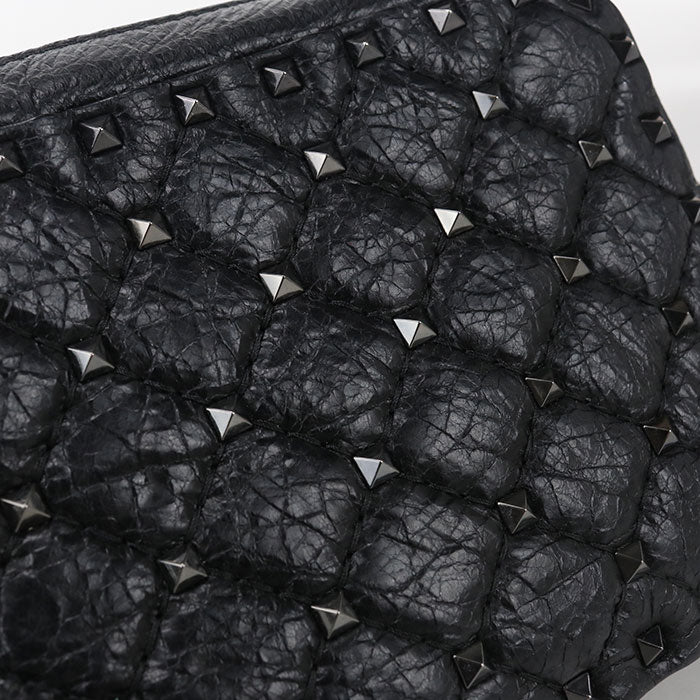 Valentino ロックスタッズ スパイク ナッパレザー ショルダーバッグ - ブラック