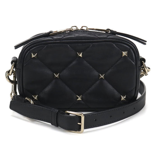 Valentino Rockstud Calf Leather Shoulder Bag - Black