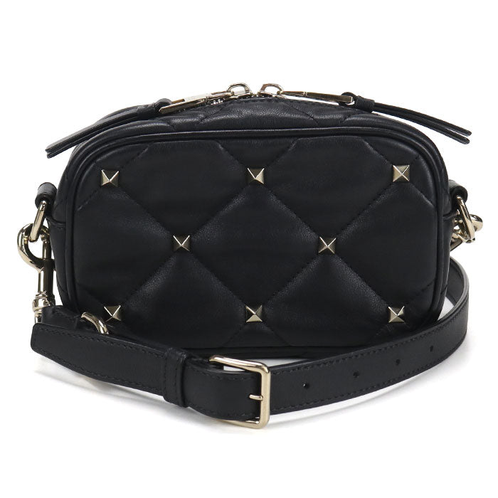 Valentino ロックスタッズ カーフレザー ショルダーバッグ - ブラック