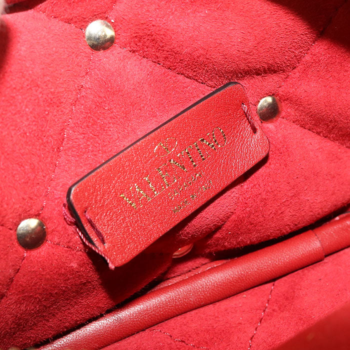Valentino ロックスタッズ カーフレザー ショルダーバッグ - ブラック