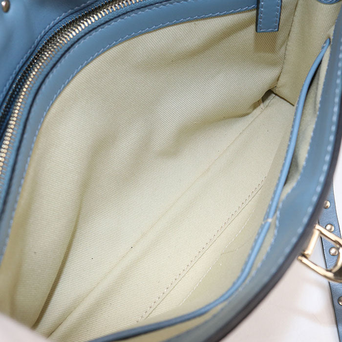 Valentino ロックスタッズ カーフスキン ハンドバッグ ショルダーバッグ - ブルー