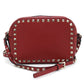 Valentino Rockstud Leather Shoulder Bag - Red